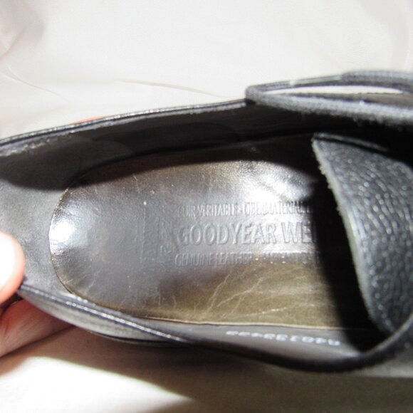 Mephisto Black Marlon Derbys Size 11 Goodyear Welt Air-Relax Pebbled Leather - Picture 11 of 13